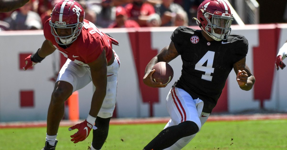 Five storylines to watch for #Alabama on A-Day. Story (On3+) ➡️ on3.com/teams/alabama-…