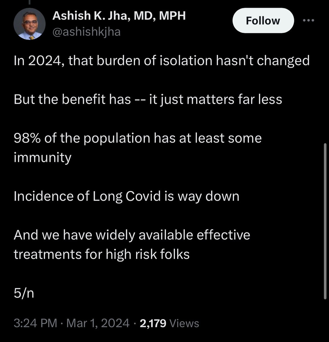 Yet again, Biden’s lackey Ashish Jha and Mandy Cohen of the CDC were objectively wrong - and children’s health is being ground into dust.