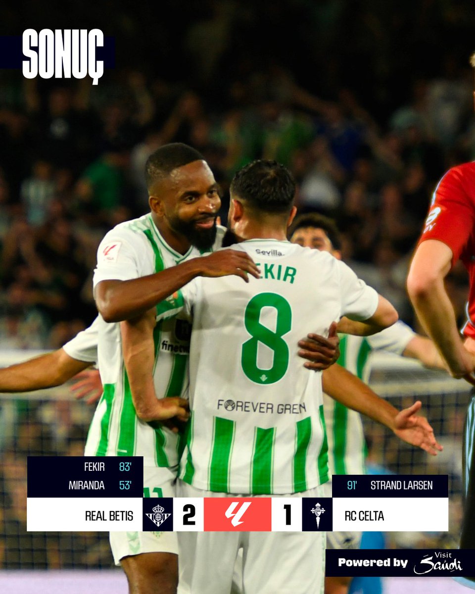 Haftanın açılış maçında kazanan Real Betis! 

#LALIGAEASPORTS | #ResultsByVisitSaudi