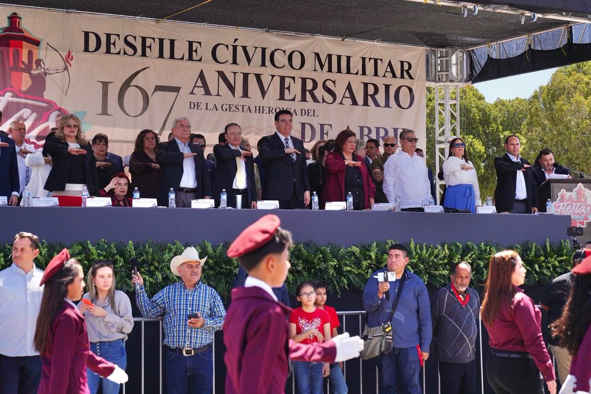 Hoy conmemoremos el 167 aniversario de la Gesta Heroica de #Caborca con un gran desfile cívico militar para recordar a las mujeres y los hombres que defendieron nuestra soberanía y dignidad el 6 de abril de 1857.