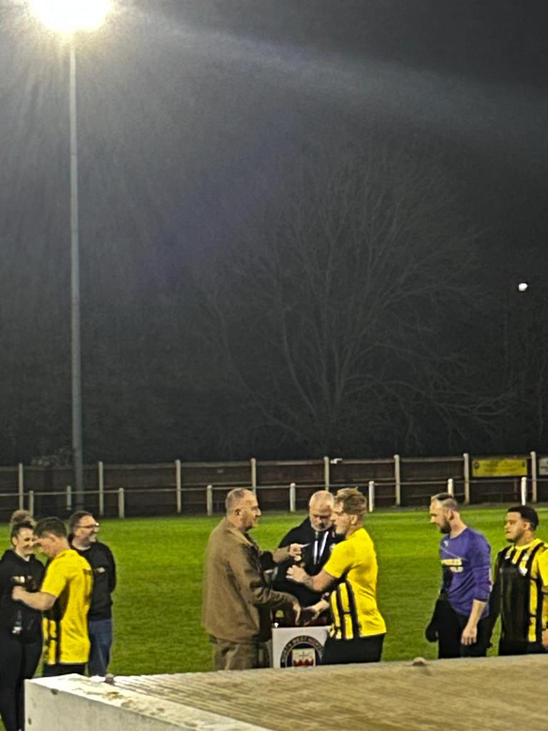 Honoured to present North West Norfolk Football League div 2 league cup to Saxon Weetings FC this evening.

Great game, good crowd and the best bants for a long time.