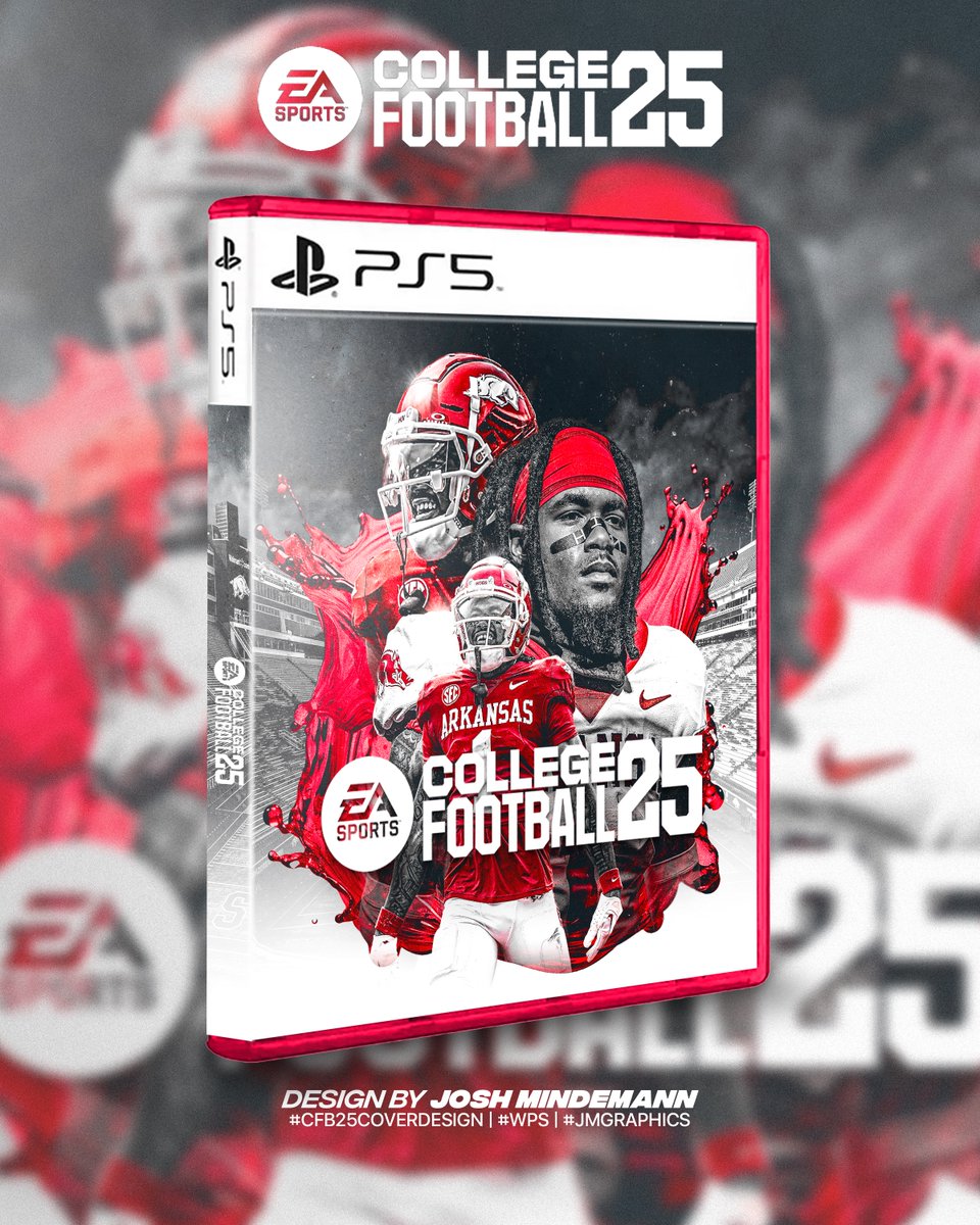 kleinstudios_'s tweet image. 🚨QUARTERFINALS🚨

1 - @will_herb_stone (Tennessee) vs 40 - @Josh_Mindemann (Arkansas) 

🗳️Vote is in the thread🧵

#CFB25CoverDesign