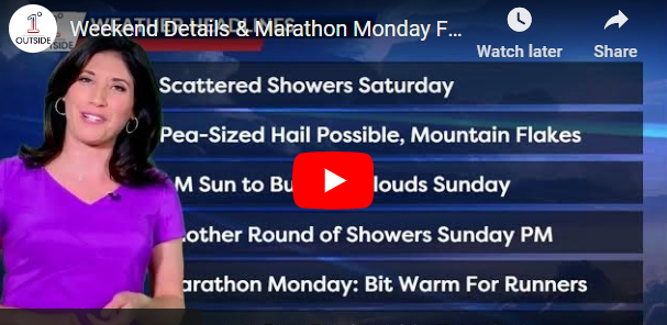 A quick look at the weekend forecast so you can make your plans, including when we could see some pea-sized hail. Marathon Monday details along with a brief look to the middle and end of next week for those on April vacation! youtu.be/5Hc1sGQfQhE?si…