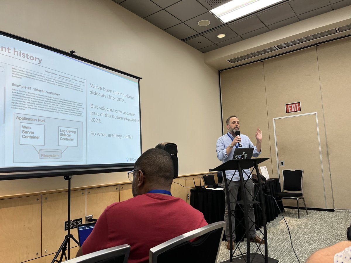 awesome crash course from @wm on sidecars and the future of #servicemesh at @KCDTexas #kcdtexas #txlf