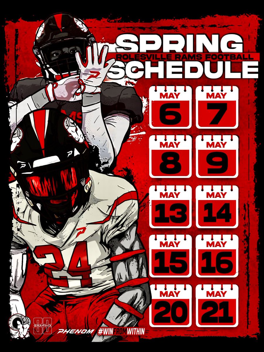 College coaches clear your calendars and find some time to come out to the ‘Ville to see our guys in action! Spring practice schedule is live!!! #LetsRole #NOW @RamsFootballNC @RRACKLEY9