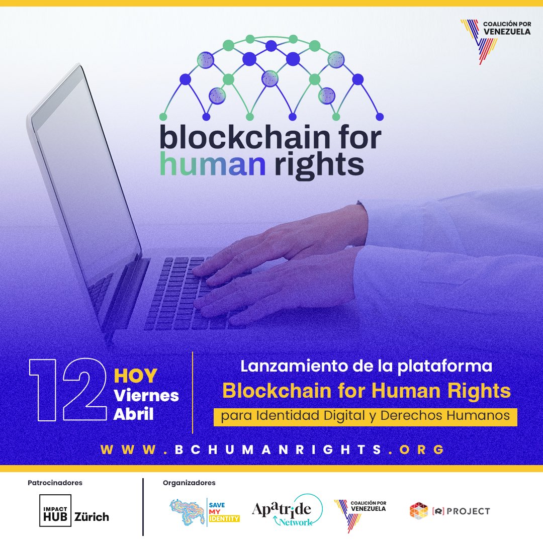 Hoy hicimos el lanzamiento en Zúrich de Blockchain for Human Rights, una iniciativa que propone soluciones en identidad digital y DDHH a millones de personas 

Innovamos y trabajamos en soluciones duraderas @coalicionve 

#DDHH #Blockchain #BC4HR #CoalicionVe #SomosLaClave