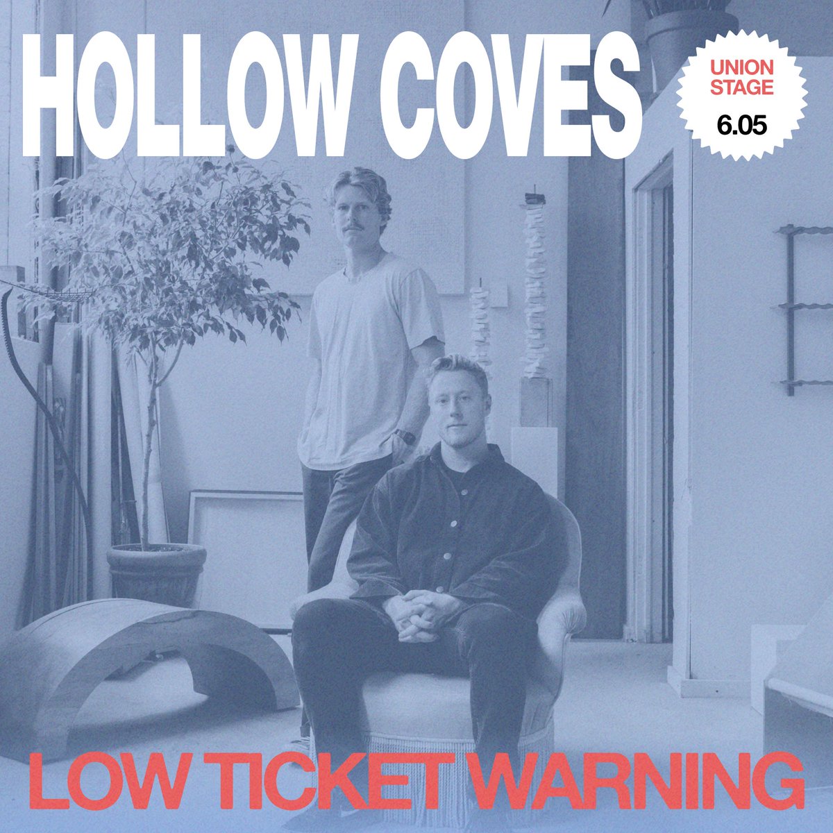 LOW TICKET WARNING! Tickets for @hollowcoves here at Union Stage on June 5th are almost gone! Head to the link in bio to get yours now! 🎟️ 🎟️ 🎟️