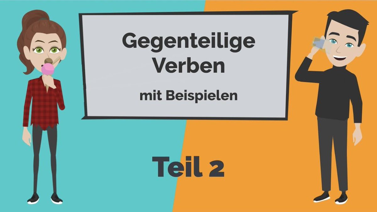 #Deutschlernen A1 | Gegensätzliche #Verben Teil 2 | Starke und schwache Verben konjugieren: youtu.be/nqdbG7J-r70