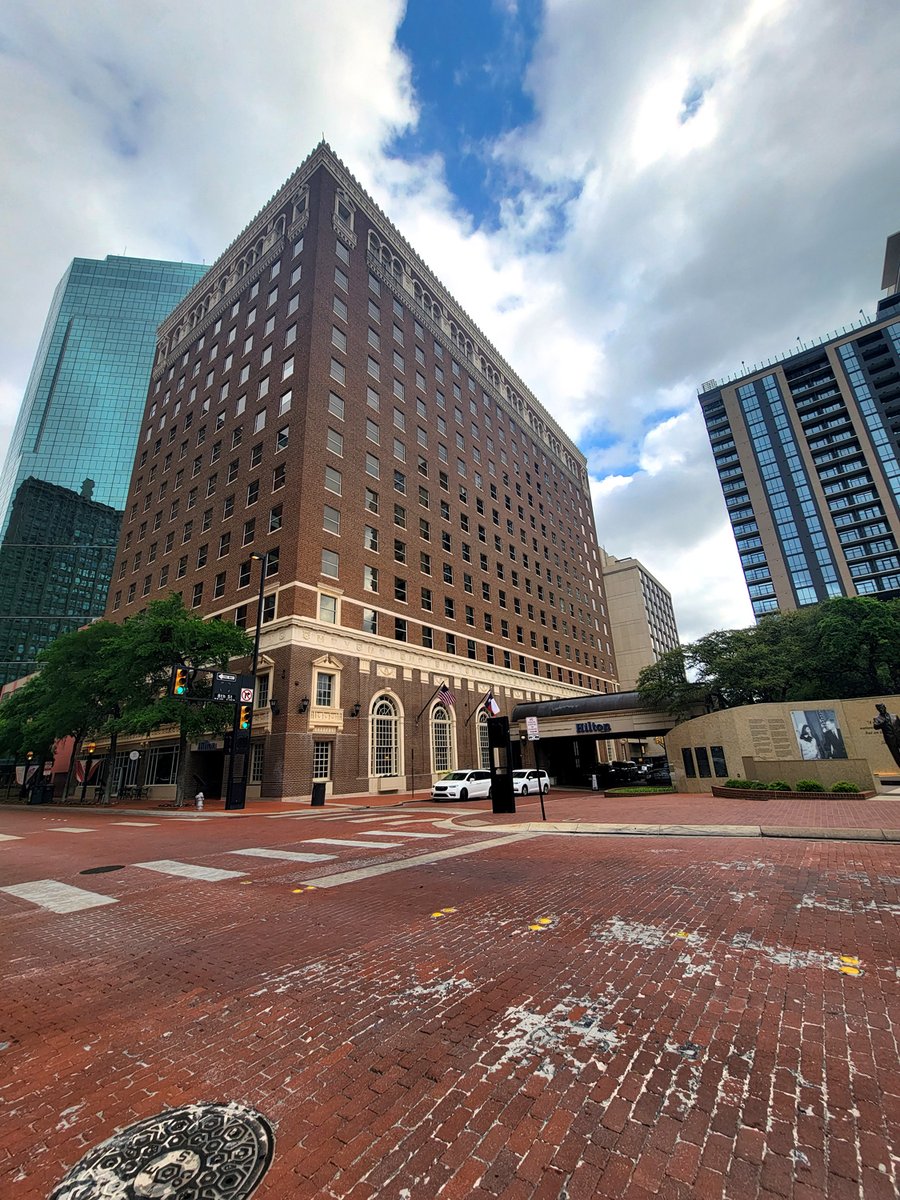 Here, at the Hotel Texas in Fort Worth (now the Hilton), John F. Kennedy spent the last night of his life, and then gave his last address inside before departing for Dallas.