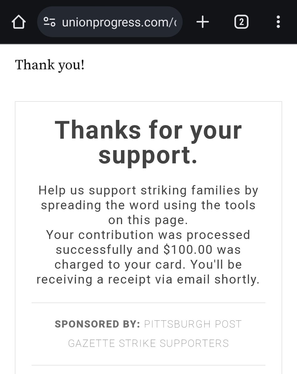 In light of everything that's happened I'm chipping in another $100 to support the @PGHGuild workers on strike. If you can afford it, please consider a few dollars donation.