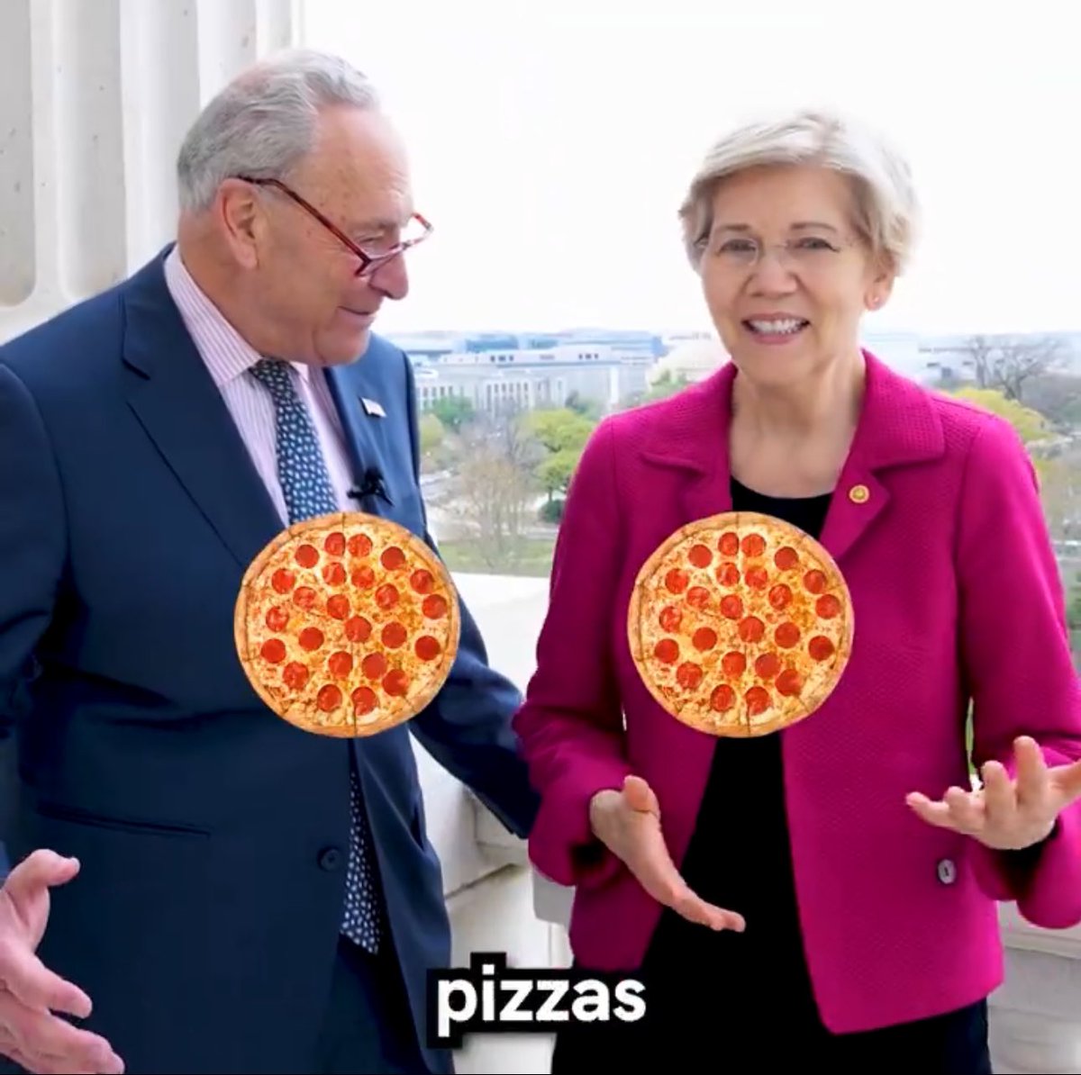 Why are corrupt politicians always finding random ways to bring up pizza?