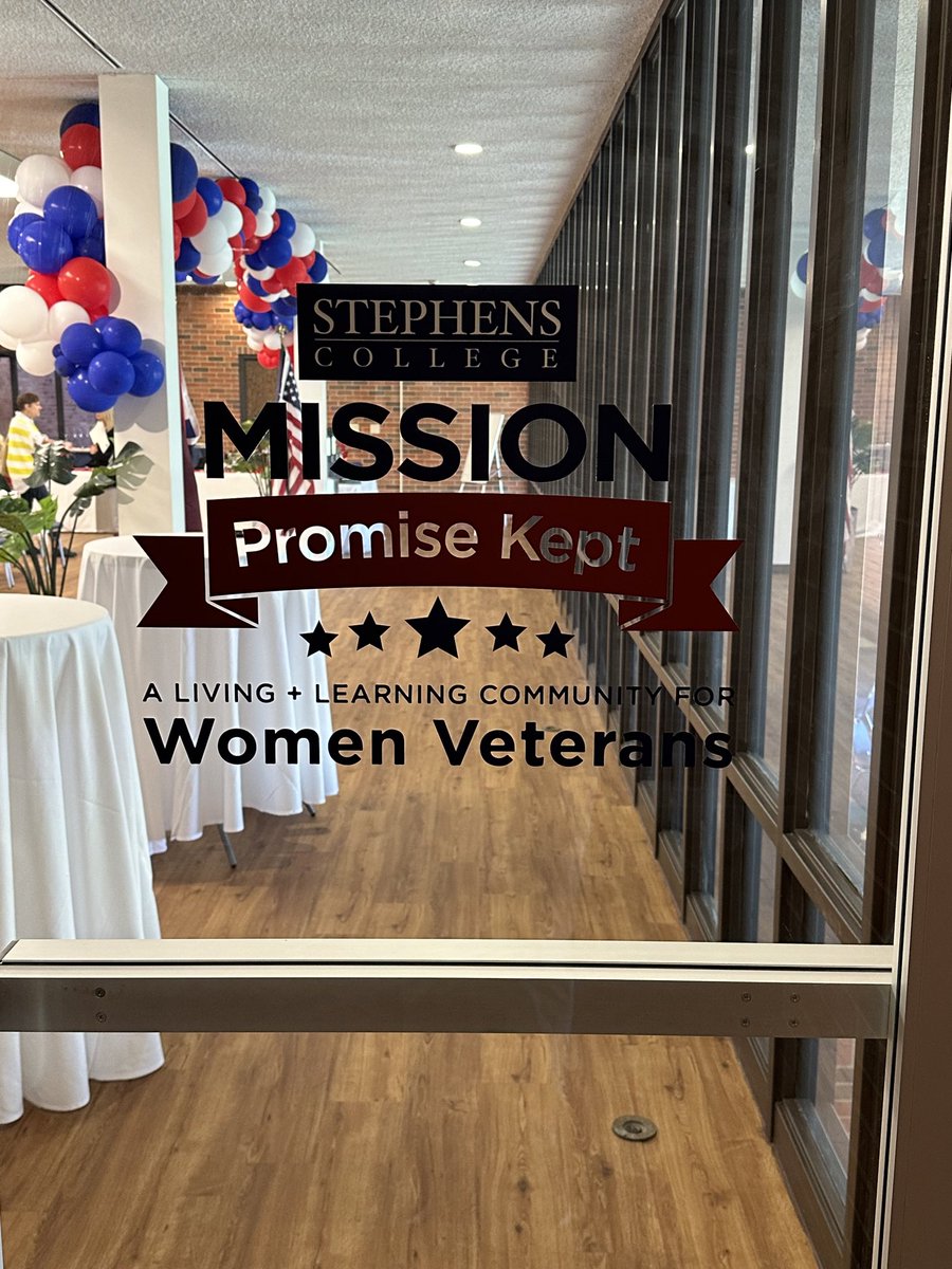 NO ONE is more committed to empowering women veterans than @stephenscollege. Their new veterans center “Mission Promise Kept” is going to empower so many veterans to reach their potential.