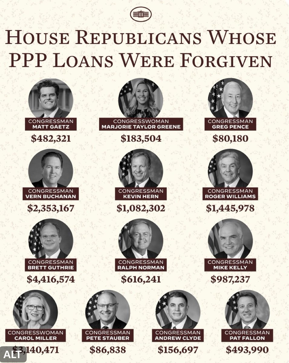 HYPOCRITE @repkevinhern gets a brutal fact check from @WhiteHouse 
but he’s far from alone
See all the #GOPHypocrites & traitors 
Who else thinks they should pay back ALL this money?
Share if you agree
#VoteOutAllGOP