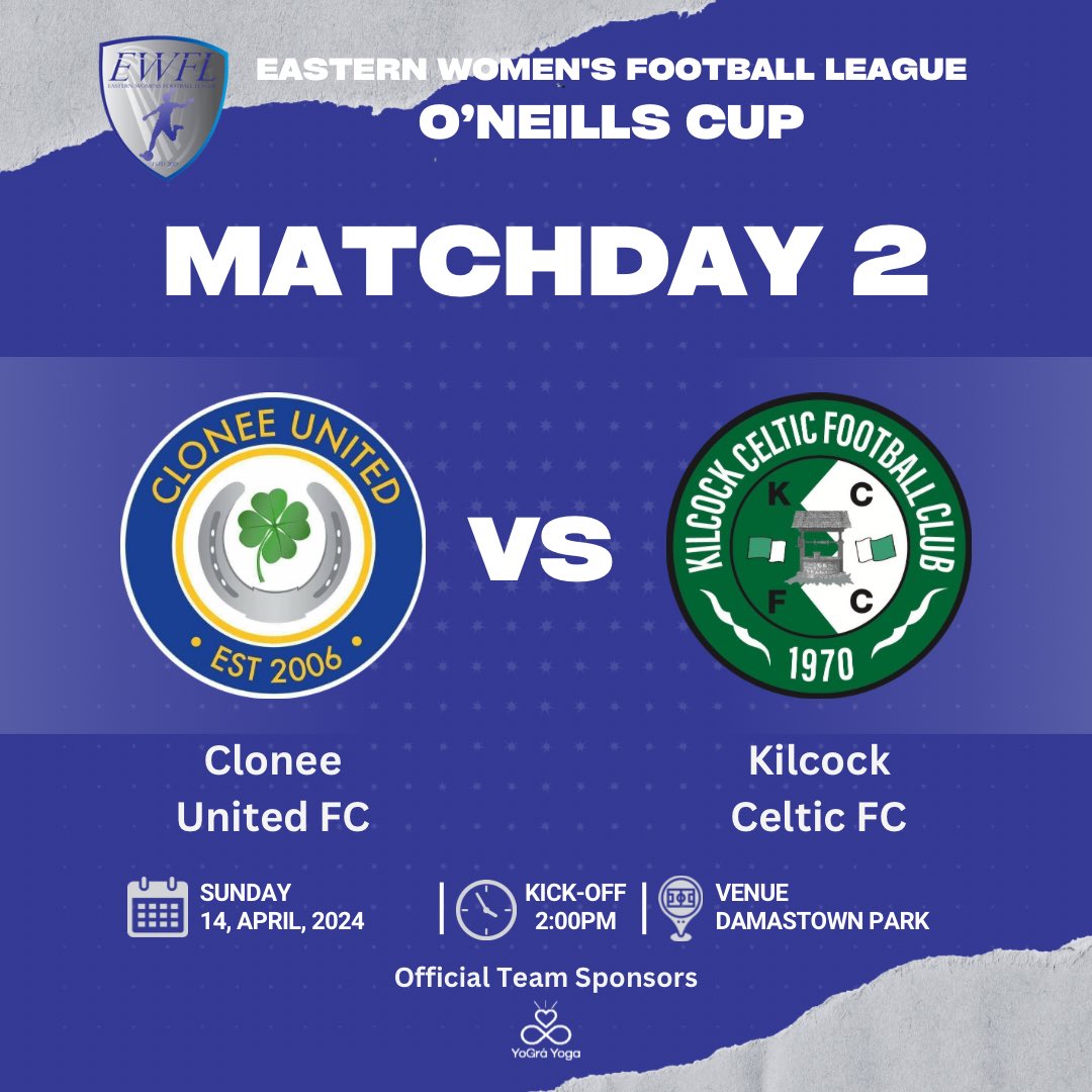 On Sunday, first up the the Senior Men’s First Team host @SeniorsSt in the league. Kick-off is at 11am. Then in the afternoon, the Senior Women’s Team travel to Damastown Park to take on @CloneeUnitedFC United. Kick-off is at 2pm. Best of luck to everybody this weekend!