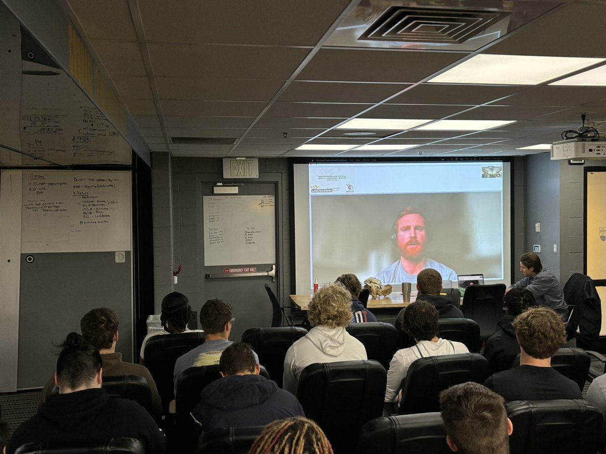 Thank you 2010 Centre Graduate Sean Swallen for your time w/ our team yesterday. Sean’s accomplishments: Current Mental Performance Coordinator for the Cleveland Guardians US Marine Trained future Army Rangers & Green Berets as a Mental Performance Coach