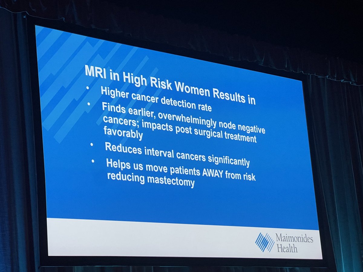 Superb debate by ⁦@PatrickBorgenMD⁩ ⭐️⭐️⭐️ MRI should be performed for high risk (>20%) 🔹Diagnose earlier stage 🔹reduce interval cancer 🔹move pts away from risk reducing mastectomy👇🏼👇🏼👇🏼 ⁦@ASBrS⁩ #Asbrs24 ⁦@MaimoHealth⁩