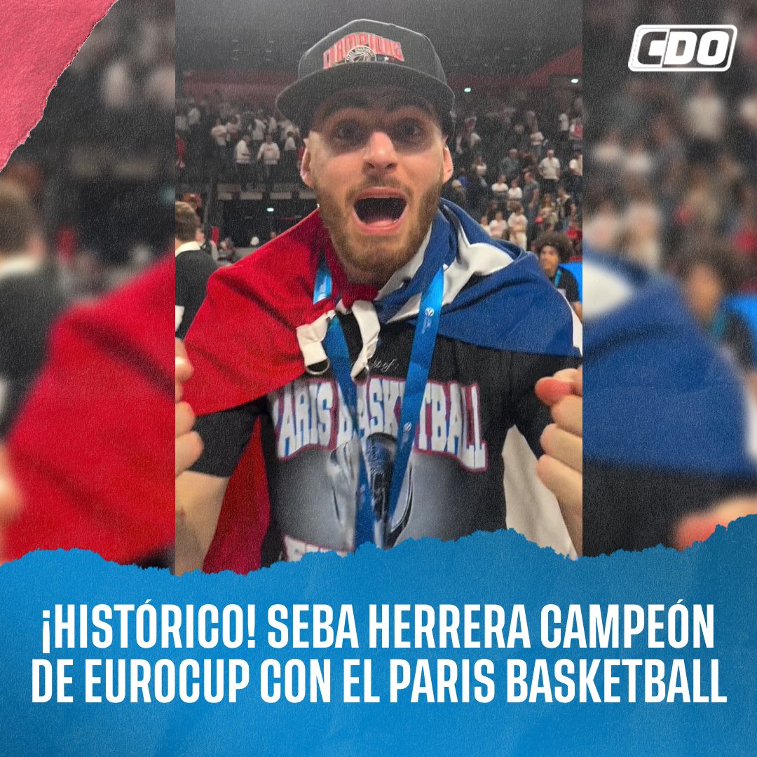¡GIGANTE SEBA!🇨🇱🏆 Sebastián Herrera hizo historia🔥 al convertirse en el primer chileno en ganar la EuroCup (segundo torneo de clubes más importante del continente) tras imponerse junto al Paris Basketball en las finales (2-0) al JL Bourg🏀 #CDOelCanalDeTodosLosDeportes