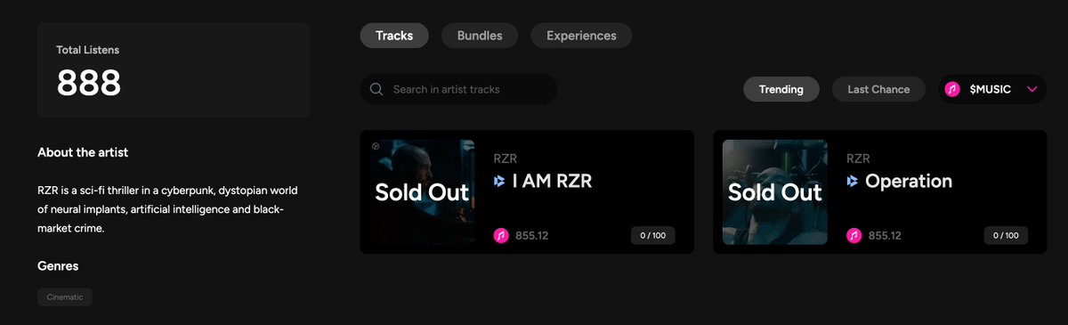 RZR SOUNDTRACK SELLS OUT IN 1 HOUR!! 🔥🔥🔥 So proud of @AdrienPrev22464 & @GoGalaMusic #RZRSeries #GalaMusic