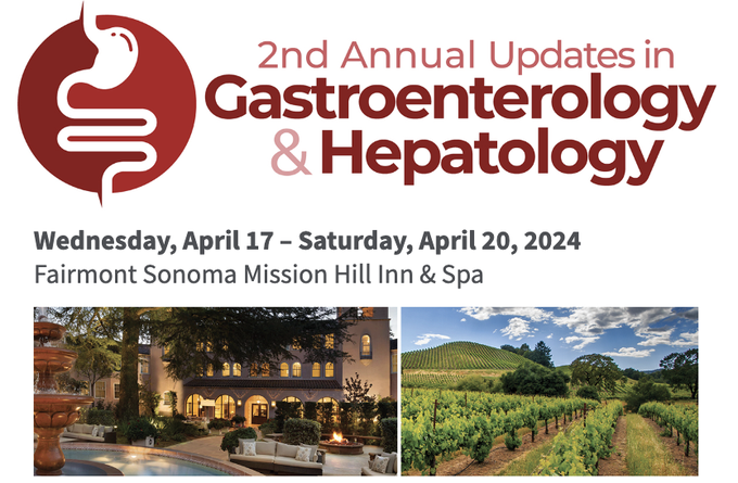 Only a few days left to register! Don't miss out on the 2024 Updates in #Gastroenterology & #Hepatology Conference. 4.17-4.20 | Sonoma, CA Explore cutting-edge insights on esophageal disease, motility disorders, cancer screening & more! #MedEd Register: stanford.cloud-cme.com/course/courseo…
