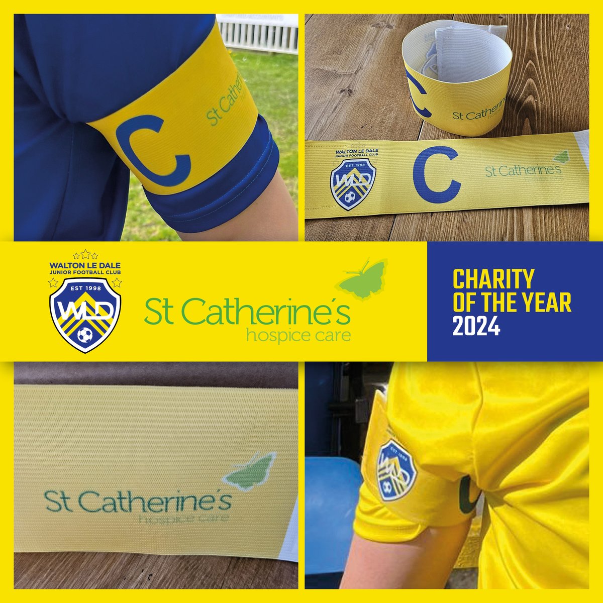 We're pleased to reveal our brand new captain's armbands, which have been dedicated to our Charity of the Year, @StCatherinesPre St Catherine's was chosen as our official charity by our Youth Committee, and our players will be proud to support the cause throughout 2024 💛💚