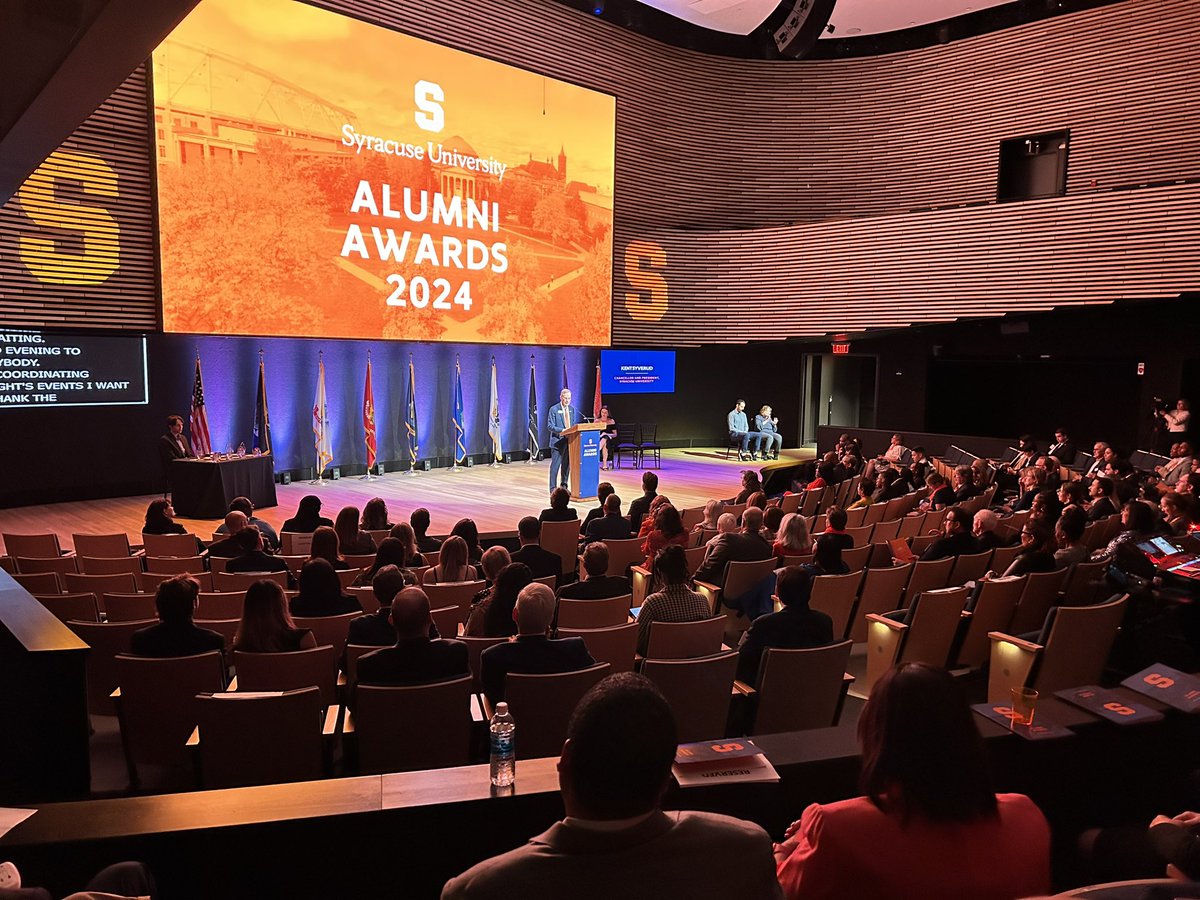 Our @SyracuseU Alumni Awards are starting now. We are thrilled to honor 8 outstanding recipients tonight!