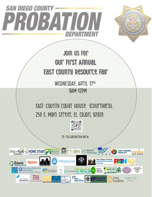The @LiveWoWBus is collaborating with the San Diego County Probation Department bringing several county departments with their resources and services. It is this Wednesday, April 17th from 9 AM- 12PM. Come see us.