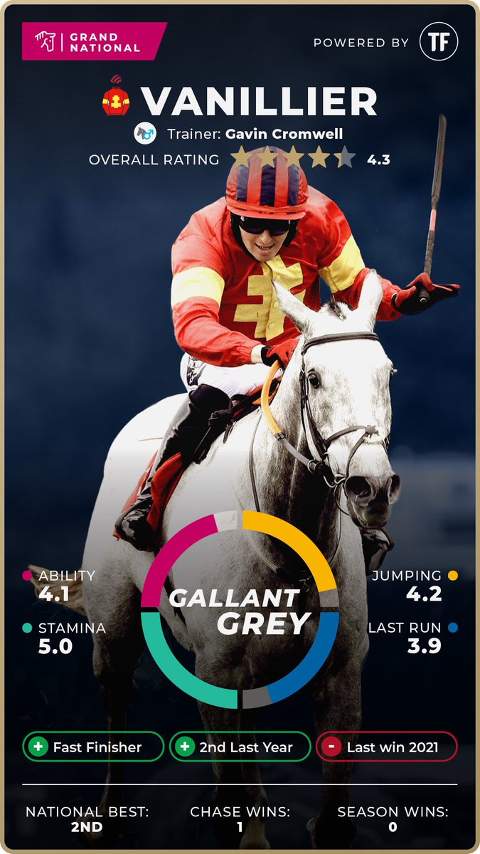 Feedback welcome: what do you make of this kind of ‘card’ to represent a horse’s chance/profile ahead of a big race?