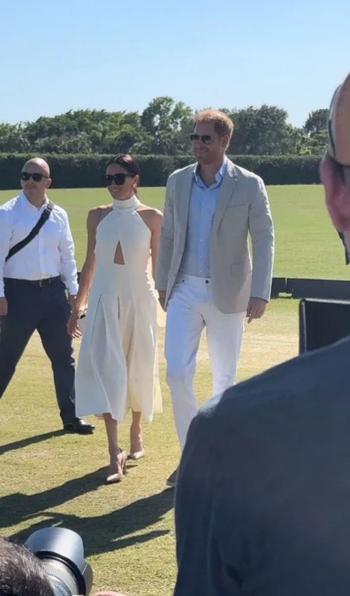 Prince Harry and his stunning wife at the Sentebale Salute Polo Challenge. #Sentebale