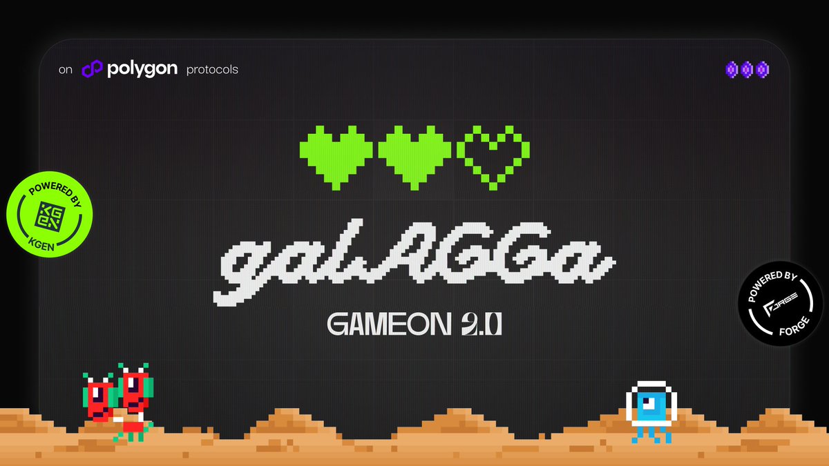 0xPolygon's tweet photo. GameOn 2.0. BIGGER and BETTER.

Explore the universe of games on Polygon protocols. Immersive worlds, users, infrastructure, aggregation. All of it.

12 games. 8 live events powered by @KGeN_Community and @Galxe. 4 quests powered by @forge. $30k in rewards. https://t.co/O1TDCFdsJq