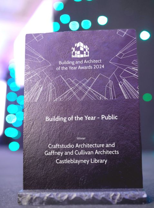 BuildingAwardIE's tweet photo. Well done to Craftstudio Architecture and Gaffney and Cullivan Architects on winning the Building of the Year - Public award! #BuildingoftheYearlE https://t.co/2PB6Ocdh5Y