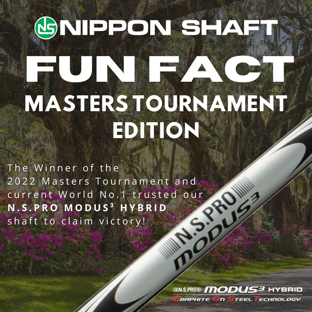 ⛳️🏆NIPPON SHAFT FUN FACT⛳️🏆 🌸 🌸 The 2022 Masters Tournament Champion and current World No.1 trusted our N.S.PRO MODUS³ HYBRID shaft to claim victory! #nipponshaft #golf #modus #nspro #golfshafts #madeinjapan🌸 🌸