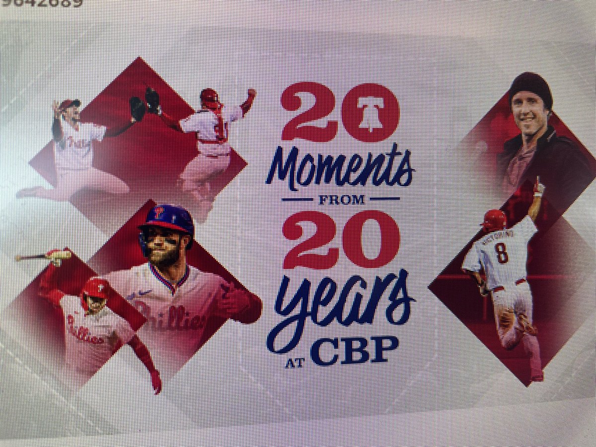 On the 20th anniversary of the first game at Citizens Bank Park, we’re beginning our series counting down the Top 20 Moments from 20 years at CBP. Phillies Pregame Live coming up at 6:00 on @NBCSPhilly PLUS with @MBarkannNBCS & @RAJr_20. Phillies taking on Bailey Falter tonight.