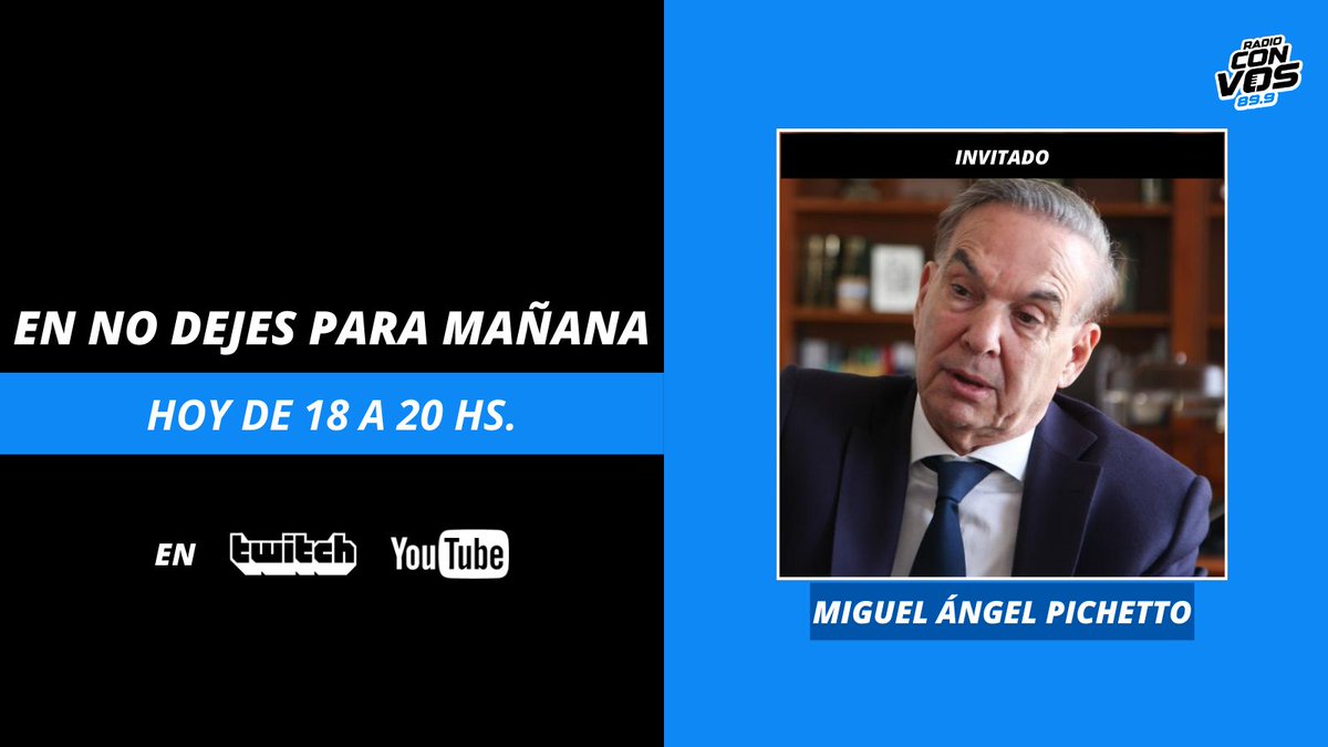🔴 #AHORA | Conversamos con @MiguelPichetto, diputado de Hacemos Coalición Federal. con @rominamanguel @guidocarelli y @diegogeddes 📻 FM 89.9 💻 radioconvos.com.ar ▶ YouTube: youtube.com/watch?v=6pth83…