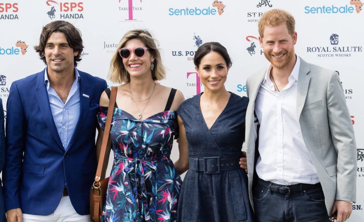 6 years later @ the Polo
#HarryandMeghan with their frieds Nacho and Delfina
#Sentebale