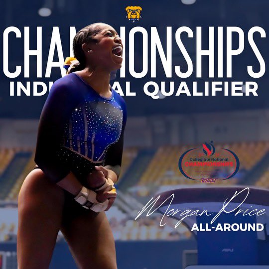 TICKET PUNCHED FOR FINALS 🎟🔥

Congratulations to Morgan Price on qualifying for the Individual Finals on Vault, Bars, &amp; Floor. She’ll be competing for a chance to bring home an individual event title 🏅— 

🗓: Sunday, April 14
⏰: 12PM CST | 1PM EST
🏟: Hollinger Fieldhouse