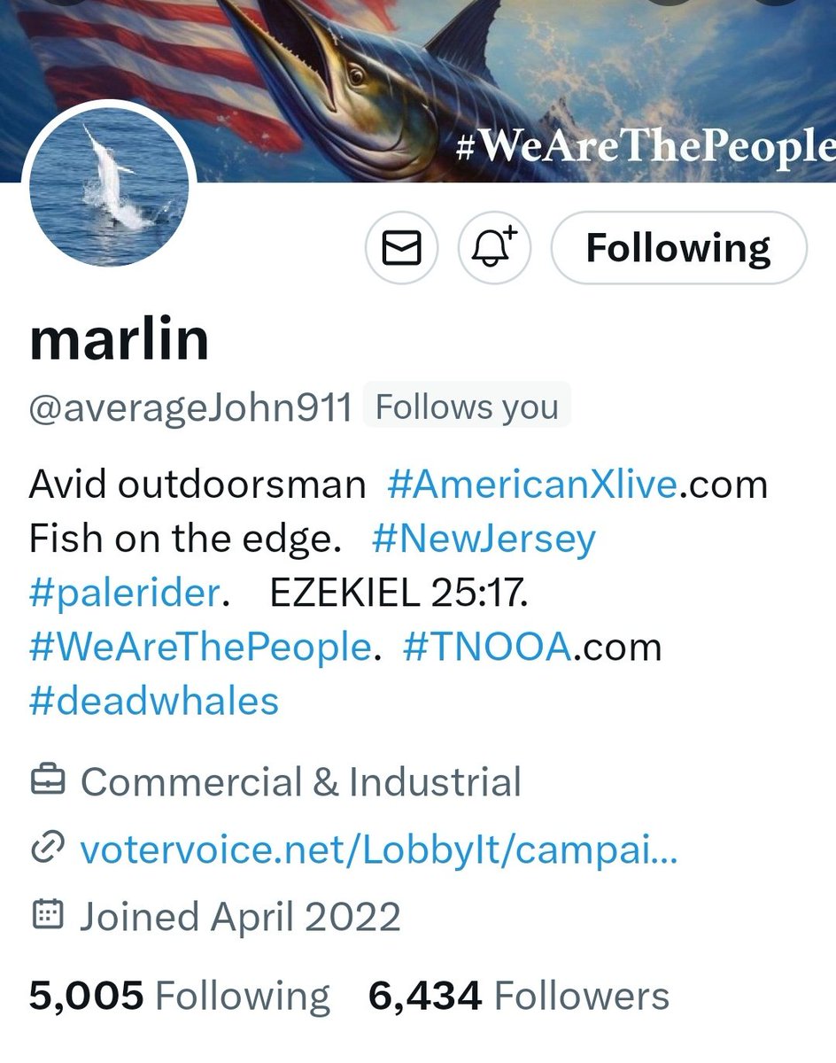 Host of #WeAreThePeople M-F @averageJohn911 tackles the hot buttons topics most won't. 

From the East Coast Wind Project to Our Truckers & everything in between there is nothing that this #AmericanFirstPatriot isn't talking about. #AmericanXLive