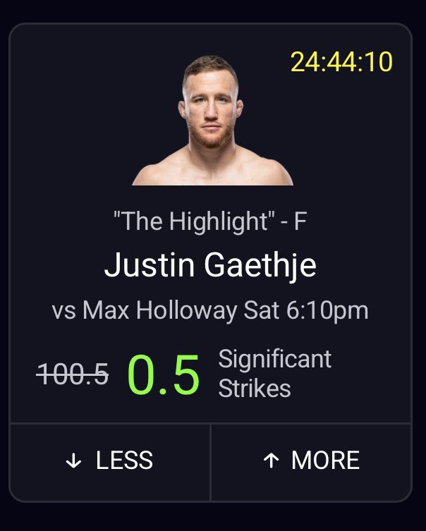 seems like everyone on the team loves this pick. pair this with the gaethje free square if you haven’t done so!!