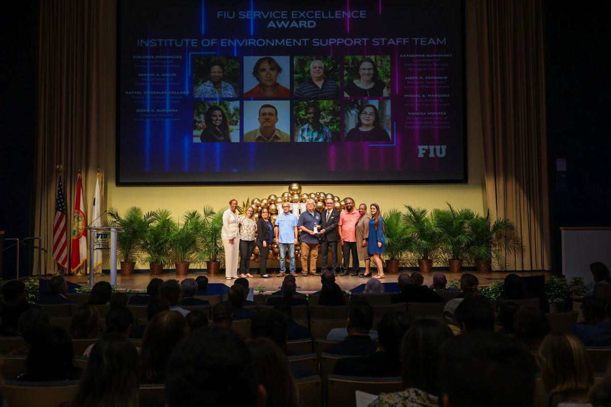 🏆 Proud to announce: The Institute of Environment Support Staff wins the FIU Service and Recognition Award! 🌟 Huge congrats to our amazing team! 🎉