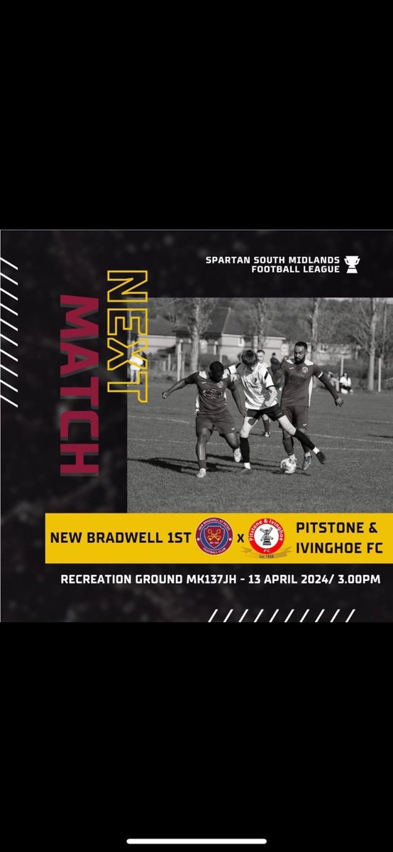 Huge game tomorrow for the @PitstoneFC lads come down and support if you can and let’s have a big push to the end of the season. First game in mine & the gaffers new role and excited to get going and get a big 3 points #upthestone 🔴⚫️⚪️🔴⚫️⚪️