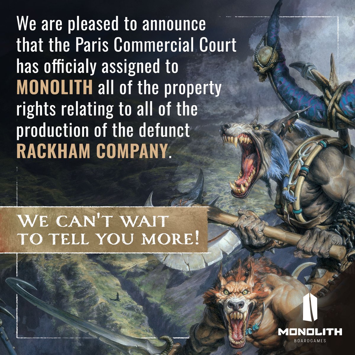 EOGamers's tweet photo. @Monolithedition has apparently acquired the Rackham IPs (#Confrontation and #AT43). No news whether they'll just be using the themes for new games, or whether the much-beloved miniatures tabletop games will return (I'm guessing the former). https://t.co/BDIy9o7Lyj