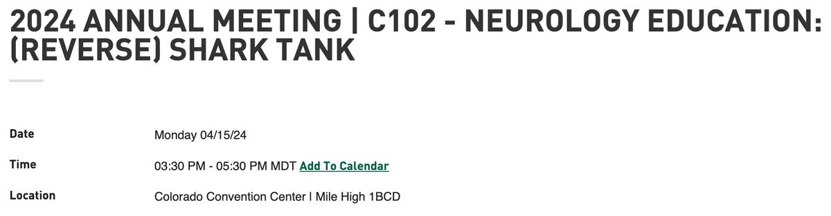 Monday- Reverse Shark Tank! #MedEd researchers pitch opportunities for multicenter collaborations to the audience. I'll talk about an opportunity to become a site for the Study of Onboarding for Neurology APPs (SONAr)!