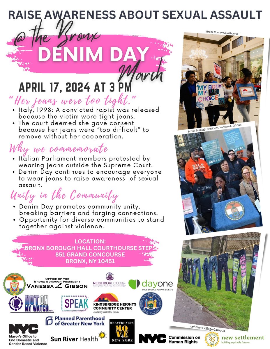 TOMORROW: Join us at The Bronx Denim Day March!