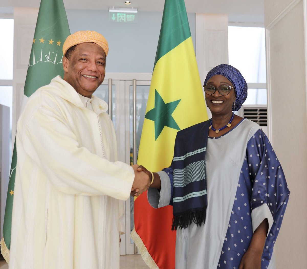 📍Audience du 12 Avril 2024
Le ministre de l’Intégration Africaine et des Affaires Étrangères, Son Excellence Mme Yassine Fall a reçu la visite de Son Excellence M. Hassan NACIRI, Ambassadeur du Royaume du Maroc 🇲🇦 au Sénégal 🇸🇳.
#senegal #diplomatie @PR_Senegal