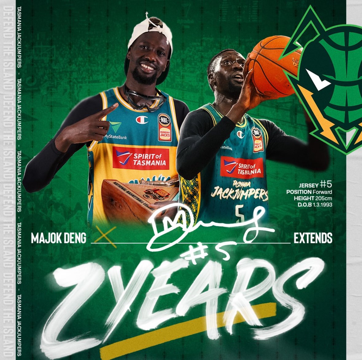 ✨ Congrats Champ @MajokDeng13 for two more years with @jackjumpers 🐜