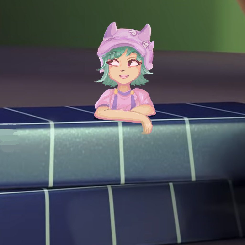 Was inspired by the release of the absolutely insanely incredible <a href="/ddsnuwrld/">death's dynamic shroud</a> collab mixtape You Like Music to draw this overtop the Bee Movie meme background! On the left is Kiki, an OC inspired by Keith Rankin’s music, and on the right is the Galen Tipton/ Recovery Girl mascot!