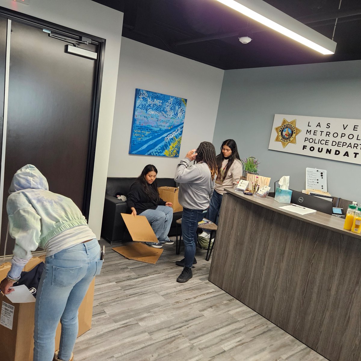 April is #NationalVolunteerMonth! Grateful for the amazing students from Bolden Lions Futbol Club who volunteered at our office. Want to make a difference? Sign up today at lvmpdfoundation.org/volunteer-oppo…!