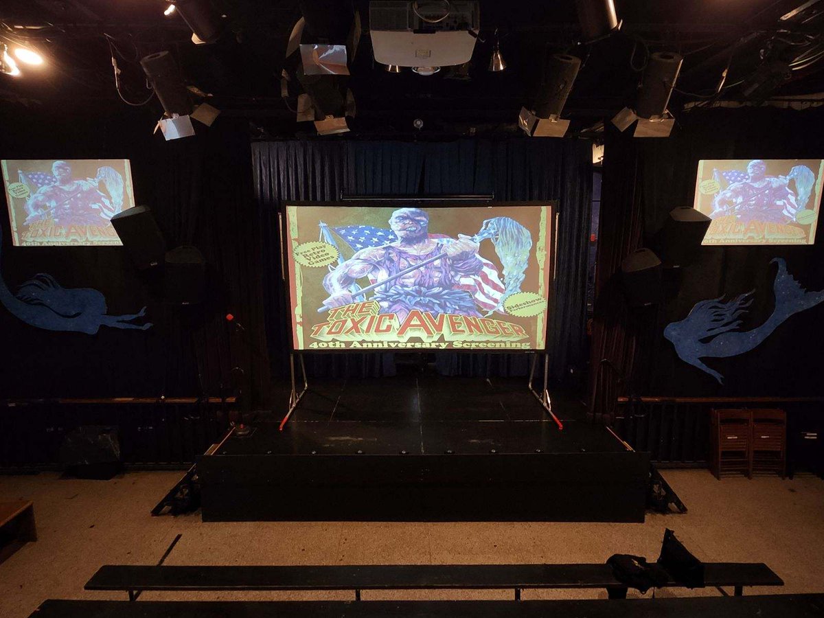 The stage is set for this Sunday's Toxic Avenger 40th Anniversary Screening! It's a full day of events and tickets are going fast! Don't wait, get them while you still can! coneyisland.com/event/thetoxic…