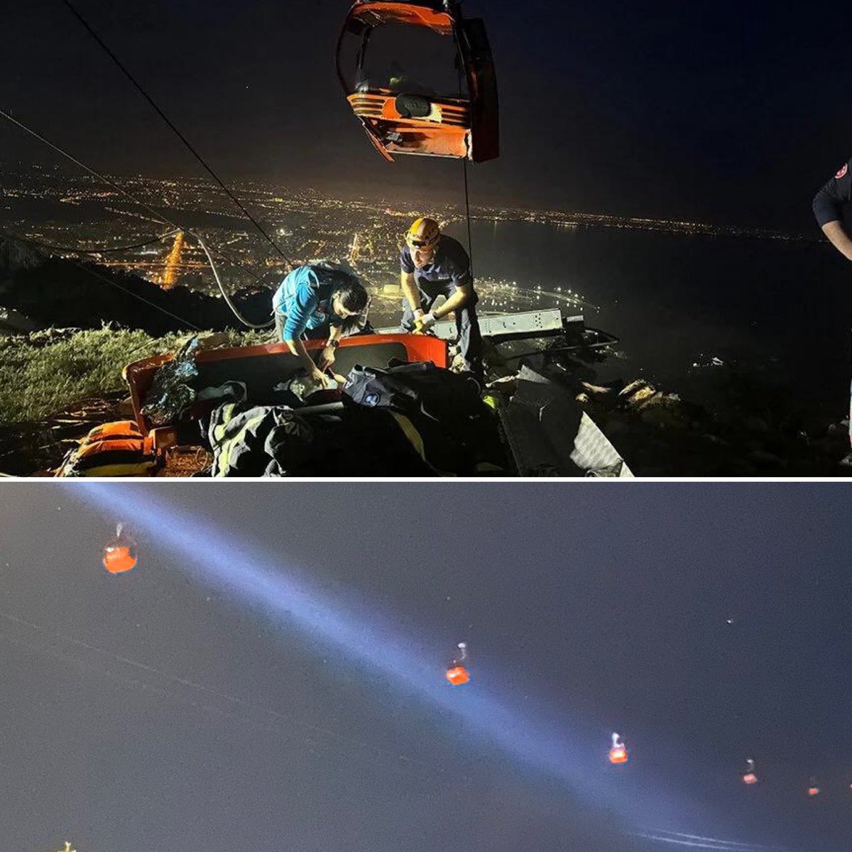 Antalya Konyaaltı'nda teleferik faciasında hayatını kaybeden vatandaşımıza Allah'tan rahmet,
yaralılara acil şifalar diliyorum.
Havada kabinlerin içinde mahsur kalan 200’e yakın vatandaşımızın bir an önce kurtarılması, başka bir olumsuzluğun meydana gelmemesi en büyük duamız.