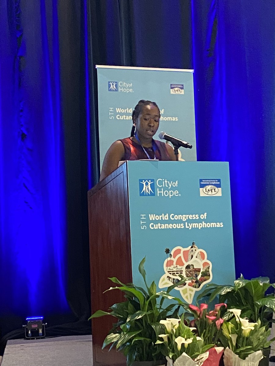 Behold this site of my fellow <a href="/ChristinaAsare_/">Christina</a> knocking her very first podium presentation on our work with initial validation of the FACT-CTCL out. of. the. park. 💥 #5WCCL