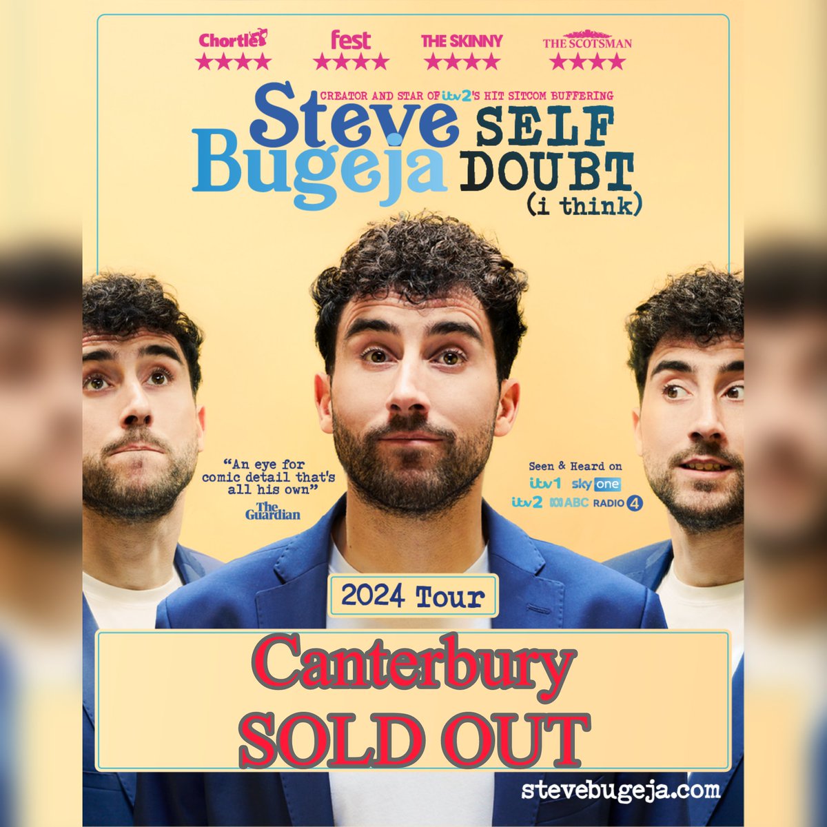 Canterbury, you SOLD OUT my solo tour show in the interval of Iain’s show! Thank you so much ☺️ ☺️